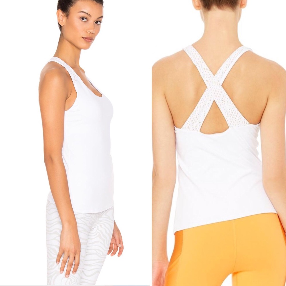 Alo Yoga // Patina Bra Tank In White